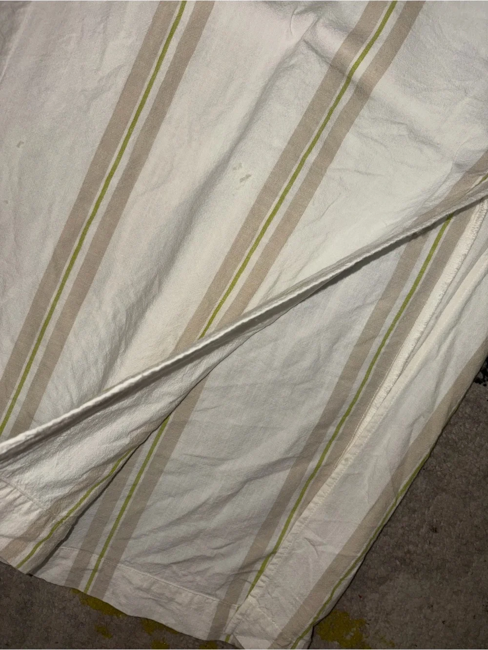 a new day Cream Skirt with Beige and Pale Green Stripes